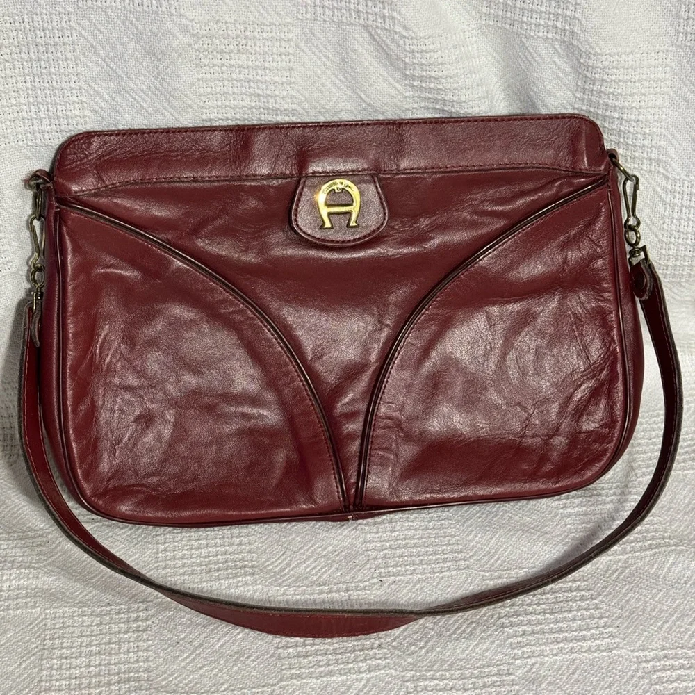VINTAGE ETIENNE AIGNER LEATHER BAG PURSE‎ GREAT CONDITION 80s